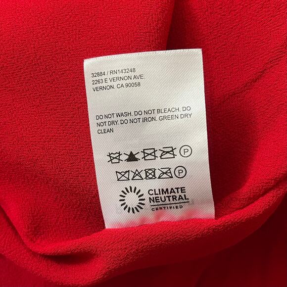 Reformation Kourtney Dress - Red - Midi Dress - Strappy - Size 12 - Picture 9 of 9